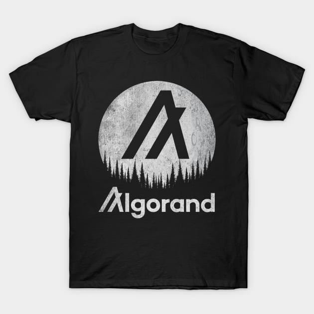 Vintage Algorand ALGO Coin To The Moon Crypto Token Cryptocurrency Wallet Birthday Gift For Men Women T-Shirt by Thingking About